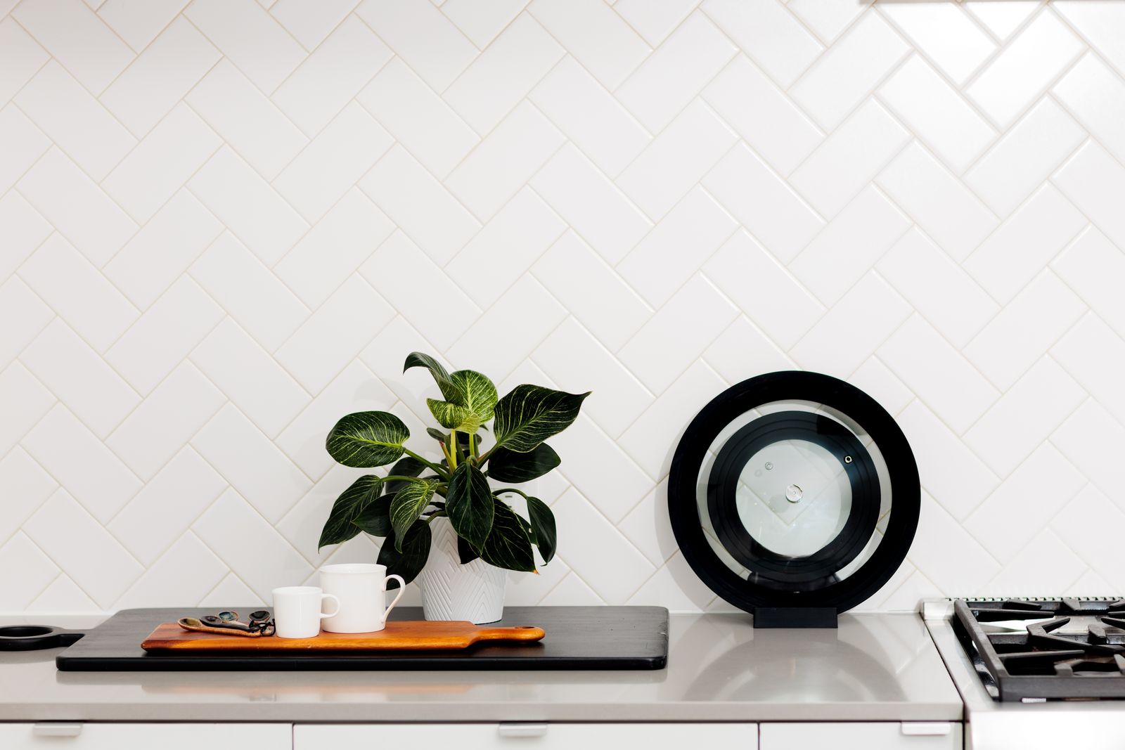 Liddy lids stacked for storage